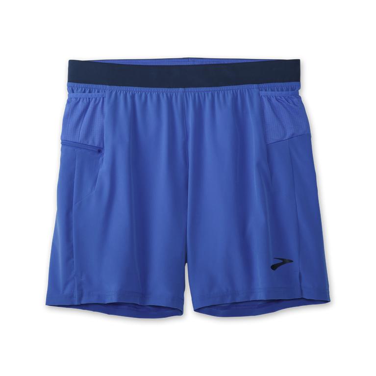 Brooks Sherpa 7 2-in-1 Running Shorts - Men's - Bluetiful/Indigo Rush/Navy (21749-ZRFU)